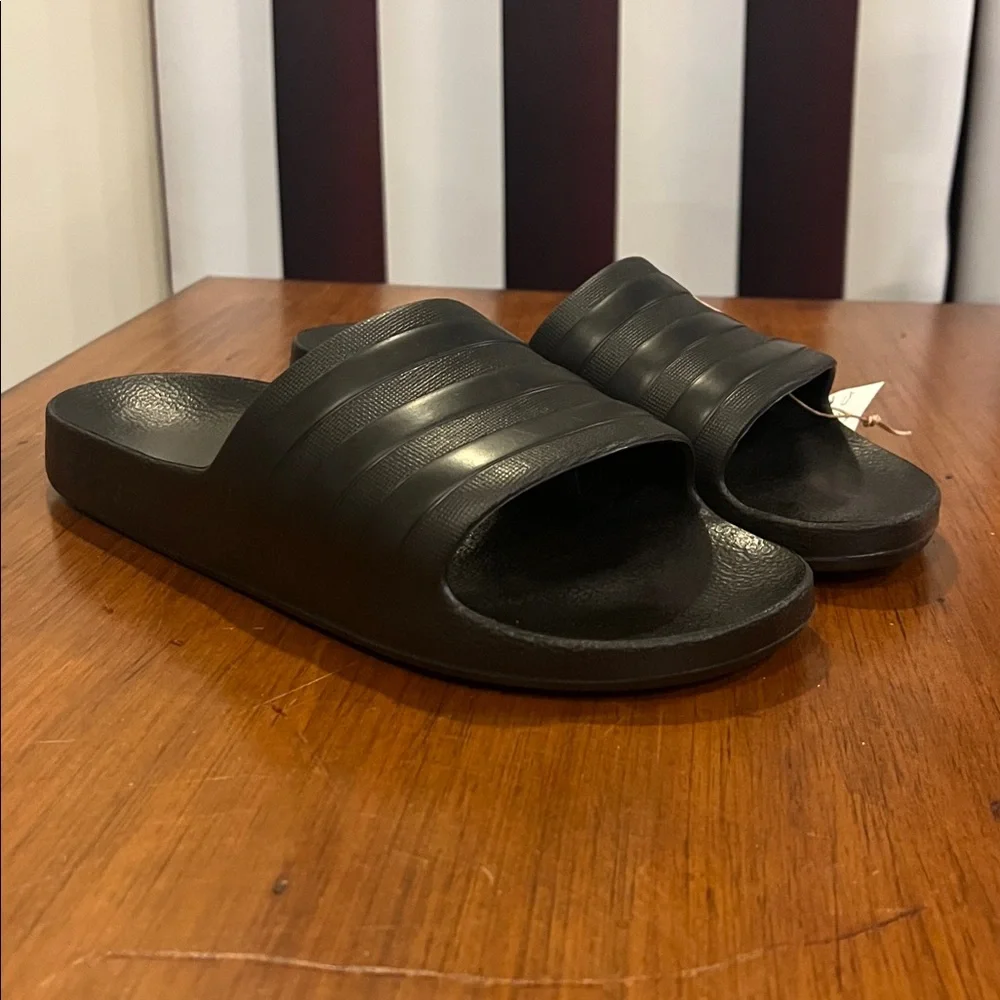 Adidas Adilette Aqua Slides Sandals Shoes black F35550 new Mens Size 10